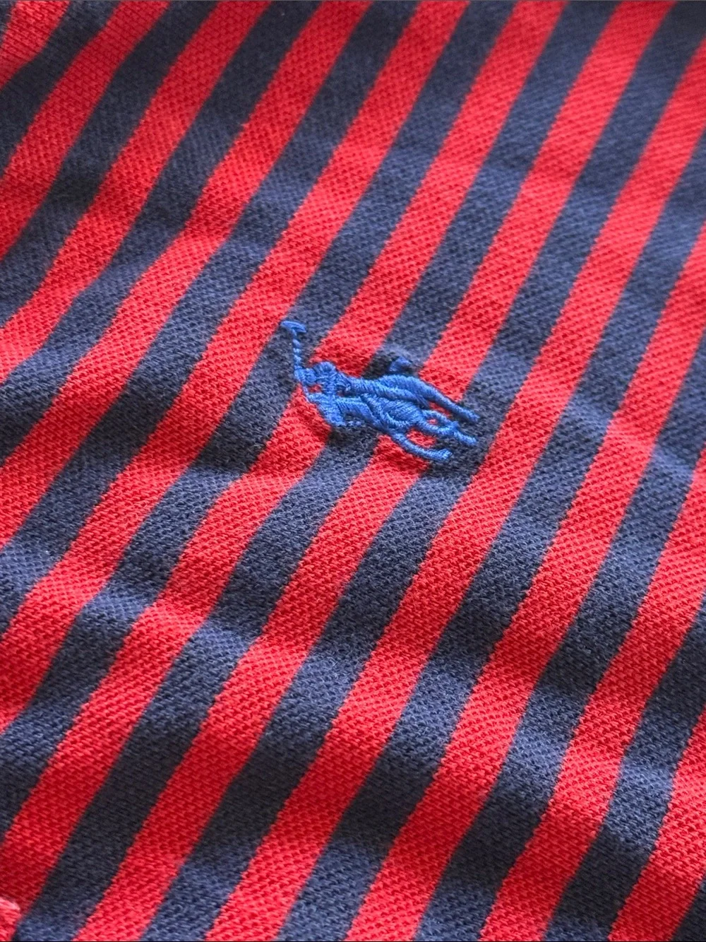 Polo by Ralph Lauren Red & Navy Striped Polo Shirt